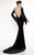 Tarik Ediz - Embellished Illusion Bateau Neck Gown 92427 in Black