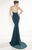 Tarik Ediz - Illusion Open Back Long Dress 92437 in Green