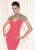 Tarik Ediz - Bejeweled High Neck Dress 92458 in Orange