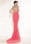 Tarik Ediz - Bejeweled High Neck Dress 92458 in Orange