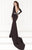 Tarik Ediz - Bateau Neckline Jersey Evening Gown 92467 in Black