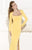 Tarik Ediz - Jewel Draped Gown 92469 in Yellow