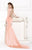 Tarik Ediz - Jewel Draped Gown 92469 in Pink