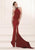 Tarik Ediz - Beaded Neckline Evening Gown 92470 in Red