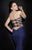 Tarik Ediz - Illusion Empire Gown 92478 in Blue