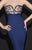 Tarik Ediz - Illusion Empire Gown 92478 in Blue
