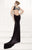 Tarik Ediz - Crystal-Encrusted Bateau Neck Gown 92481 in Black