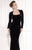 Tarik Ediz - Velvet Evening Gown 92483 in Black