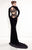 Tarik Ediz - Velvet Evening Gown 92483 in Black