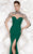 Tarik Ediz - Sheer High Neckline Evening Gown  92486 in Green