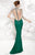 Tarik Ediz - Sheer High Neckline Evening Gown  92486 in Green