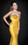 Tarik Ediz - Crystal Ornate Corset Gown  92487 in Yellow