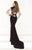 Tarik Ediz - Straight Neckline Evening Gown 92490 in Black