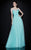 Tarik Ediz - Off The Shoulder Lace Wrap Tulle Long Gown 92497 in Green