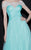 Tarik Ediz - Off The Shoulder Lace Wrap Tulle Long Gown 92497 in Green