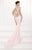 Tarik Ediz - Lace Detailed Sleeveless Crepe Gown 92498 in Pink