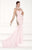 Tarik Ediz - Lace Detailed Sleeveless Crepe Gown 92498 in Pink