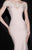 Tarik Ediz - Lace Applique Off The Shoulder Illusion Gown 92499 in Pink
