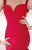 Tarik Ediz Bow Accented Panel Gown 92504 in Red