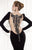 Tarik Ediz - Long Sleeve Velvet Gown 92508 in Black