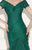 Tarik Ediz - Shirred Trumpet Gown 92511 in Green