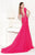Tarik Ediz - Shirred Trumpet Gown 92511 in Pink