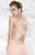 Tarik Ediz - Ruched Illusion Jewel Neck Gown  92517 in Orange