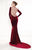 Tarik Ediz - Embellished Long Sleeve Gown  92520 in Red