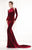 Tarik Ediz - Embellished Long Sleeve Gown  92520 in Red