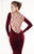 Tarik Ediz - Embellished Long Sleeve Gown  92520 in Red