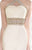 Tarik Ediz Embellished Crisscross Halter Strap Gown 92530 in Cream