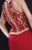 Tarik Ediz - Floral Beaded Back Details Svelte Gown 92546 in