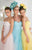 Tarik Ediz - Off the Shoulder Fitted Gown 50006 in Pink and Yellow