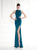 Tarik Ediz - Embellished Cutout Down 92561 in Green and Blue
