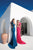Tarik Ediz - Embellished Cutout Down 92561 in Blue and Pink