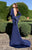 Tarik Ediz - Bow Accented Gown  92563 in Blue
