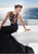 Tarik Ediz - Embroidered Crop Top Two-Piece Gown 92564 in Black