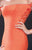 Tarik Ediz - Lace Off-Shoulder Gown 92568 in Orange
