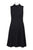 Taylor - 9256M Turtle Neck Cutout Back A-Line Dress In Black