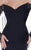 Tarik Ediz - Lace V-Neck Gown 92571 in Black