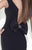 Tarik Ediz - Square Neck Evening Gown 92581 in Black