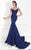 Tarik Ediz - Sweetheart Neckline Evening Gown 92593 in Blue