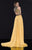 Tarik Ediz - Embellished Two-Piece Chiffon Gown 92597 in Yellow