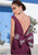 Tarik Ediz - Beaded Scoop Neck Dress 92615 in Purple