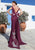 Tarik Ediz - Beaded Scoop Neck Dress 92615 in Purple