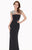 Tarik Ediz - Illusion Sheath Gown 92618 in Black