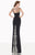 Tarik Ediz - Illusion Sheath Gown 92618 in Black