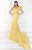 Tarik Ediz - Single Long Sleeve Evening Gown 92619 in Yellow