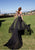 Tarik Ediz - Beaded Off-The-Shoulder Neck Gown 92628 in Black