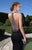 Tarik Ediz - Draped Halter Neck Gown 92629 in Black